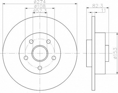 HELLA PAGID 8dd355112351 -  Тормозной диск